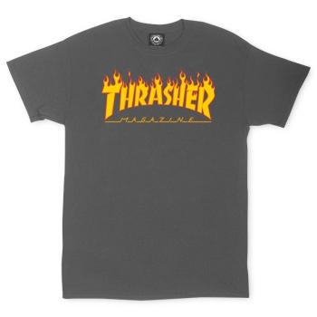 Tričko Thrasher Flame Logo Charcoal