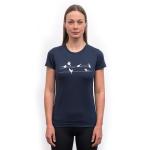 SENSOR MERINO ACTIVE SONGBIRDS dámské triko kr.rukáv deep blue