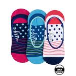 Ponožky Meatfly Low Socks Triple Pack, Red Stripe