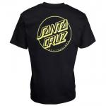 Tričko Santa Cruz Opus Dot Stripe T-Shirt Black-Yellow