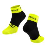 Ponožky FORCE ONE, fluo-černé