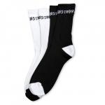 Ponožky Thrasher SKATE & DESTROY SOCKS (2 PACK) Black/White