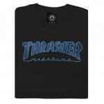 Tričko Thrasher OUTLINED T-Shirt Black/Black