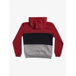 Mikina Quiksilver TROPICAL BLOCK HOOD YOUTH AMERICAN RED