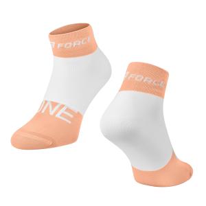 Ponožky FORCE ONE, oranžovo-bílé