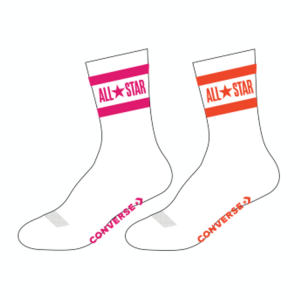 Ponožky Converse 2PP All star Double stripe Anklet White/neon pink
White/neon orange