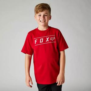 Tričko Fox Youth Pinnacle Ss Tee Flame Red