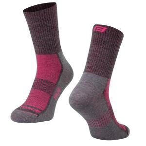 Ponožky FORCE POLAR, šedo-růžové