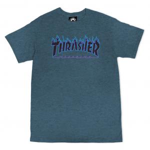 Tričko Thrasher Flame Logo Dark Heather