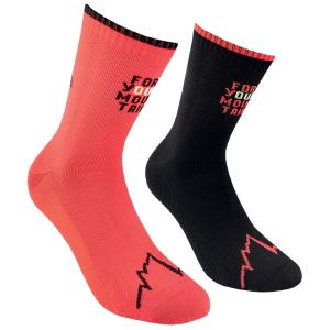 Ponožky La Sportiva For Your Mountain Socks Black/Sangria