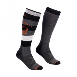 Ponožky Ortovox Free Ride Long Socks Clay Orange Black Raven