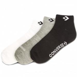 Ponožky Converse 3PP Star Chevron logo Light grey/White white/Black black/white