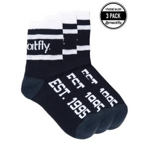 Ponožky Meatfly Long Triple Pack, Black