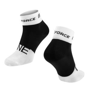 Ponožky FORCE ONE, bílo-černé