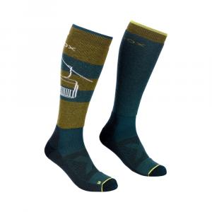 Ponožky Ortovox Free Ride Long Socks Green Moss