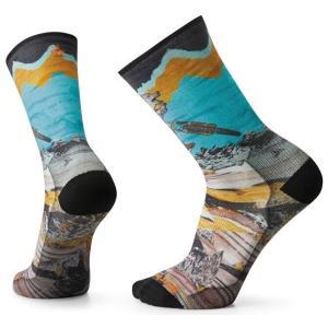 Ponožky Smartwool BIKE ZC WOLF PRINT CREW multi color