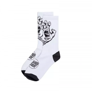 Ponožky Santa Cruz Screaming Hand Mono Sock White