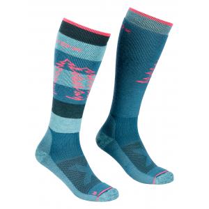 Ponožky Ortovox W's Free Ride Long Socks Pacific Green