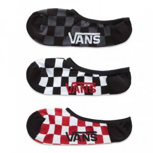 Ponožky Vans CLASSIC SUPER NO SHOW RED-WHITE CHECK