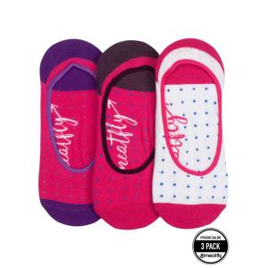 Ponožky Meatfly Low Socks Triple Pack, Fuchsia Dots
