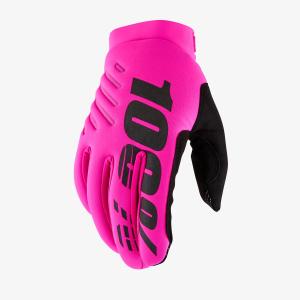 Cyklistické rukavice 100% BRISKER Women's Gloves Neon Pink/Black
