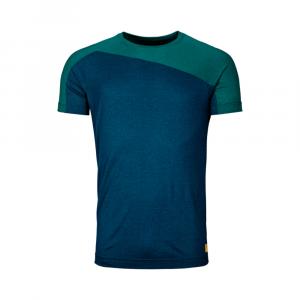Termo tričko Ortovox 170 Cool Horizontal T-Shirt Petrol Blue Blend