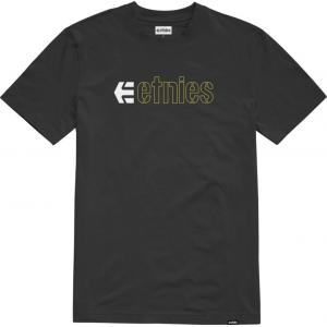 Tričko Etnies Ecorp Tee BLACK/YELLOW/WHITE