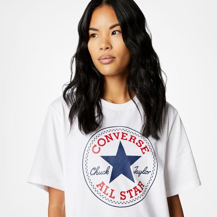 Tričko Converse GO-TO ALL STAR PATCH LOGO STANDARD FIT T-SHIRT WHITE