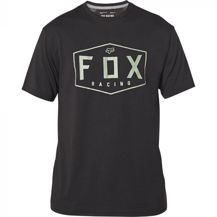 Tričko Fox Crest Ss Tech Tee Black/Green