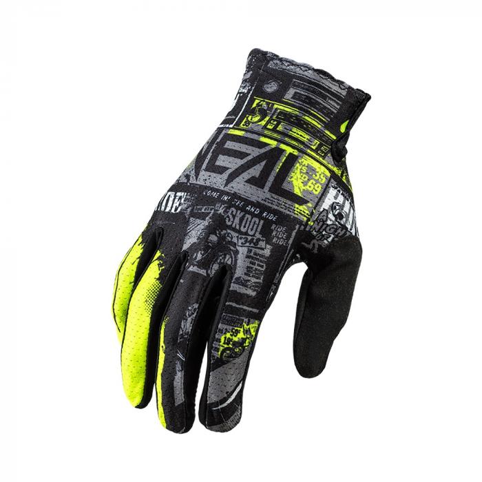 Cyklistické rukavice Oneal MATRIX Glove RIDE black/neon yellow