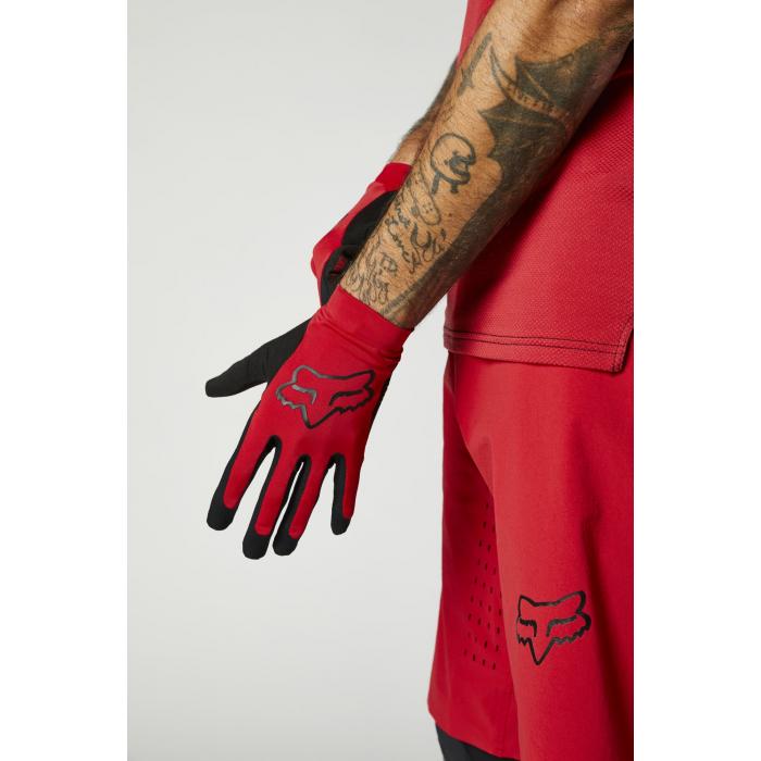 Cyklistické rukavice Fox Flexair Glove Chilli