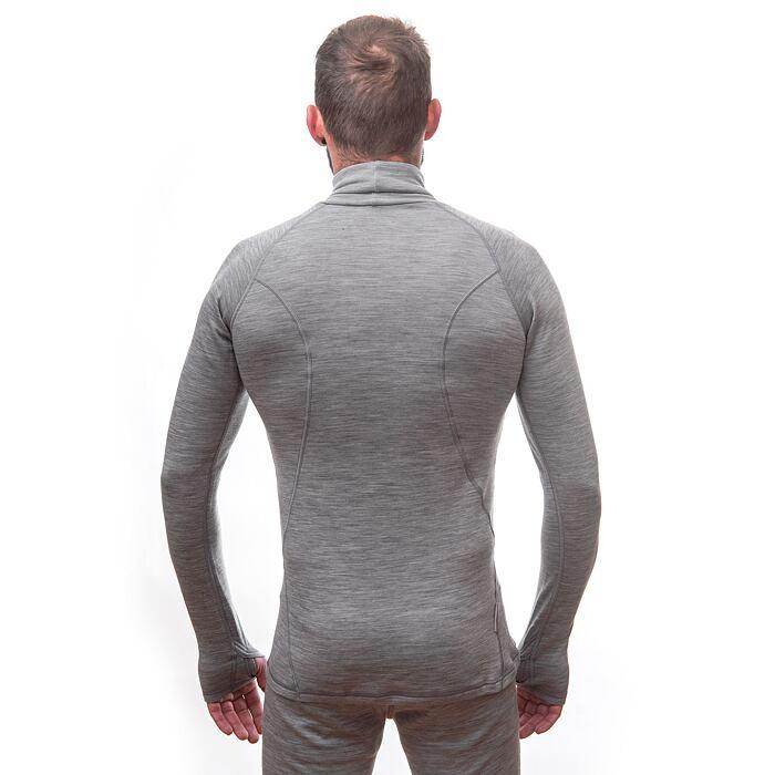 SENSOR MERINO BOLD pánské triko dl.rukáv roll neck cool gray