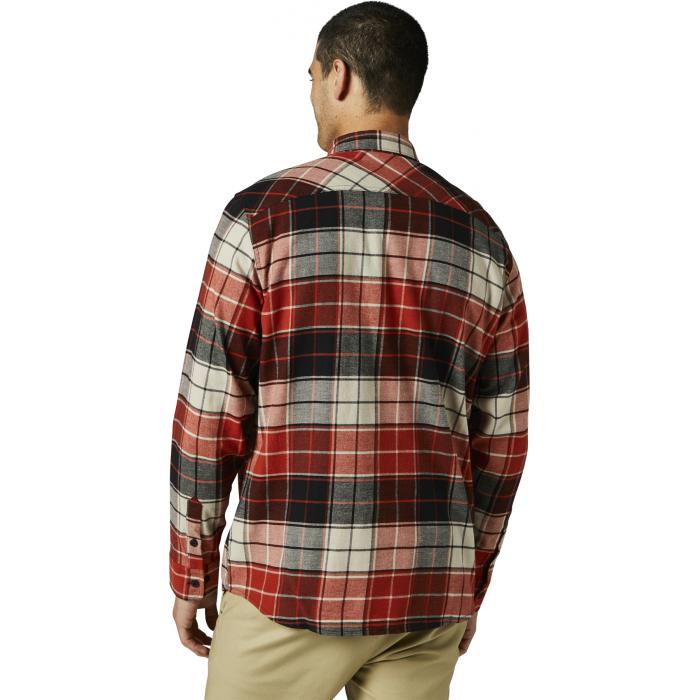Košile Fox Grainz Utility Flannel Red Clear