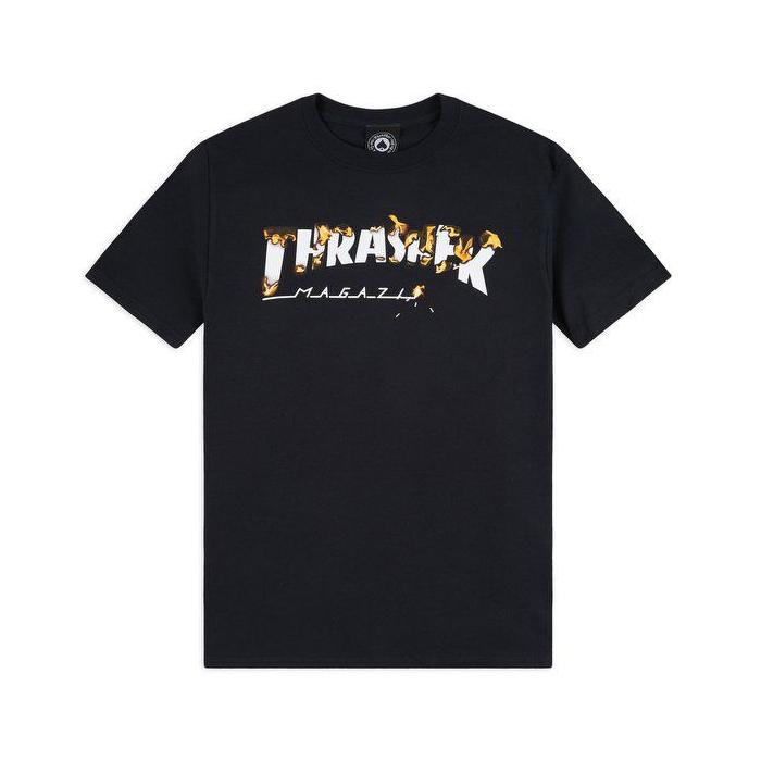 Tričko Thrasher Intro Burner T-Shirt Black