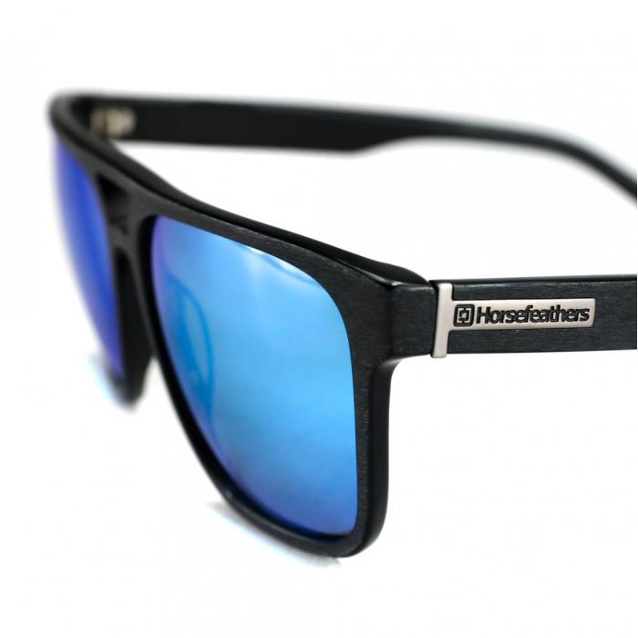 Sluneční brýle Horsefeathers TRIGGER SUNGLASSES brushed black/mirror blue