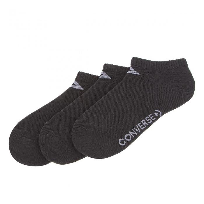 Ponožky Converse 3PP Basic Women low cut, flat knit - Low cut Black/Grey