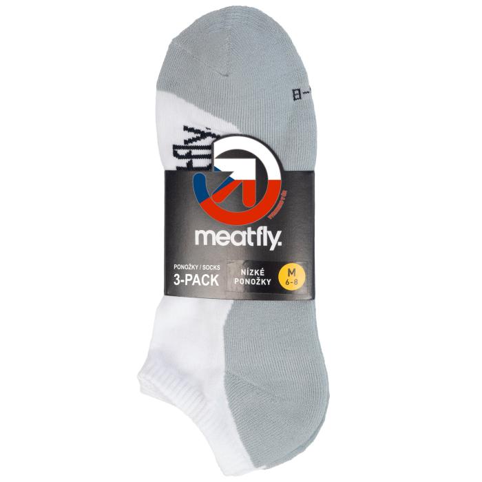 Ponožky Meatfly Boot Triple pack, White
