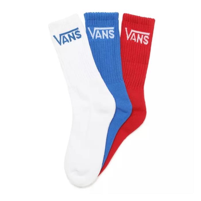 Ponožky Vans CLASSIC CREW BOYS 3 PACK VICTORIA BLUE