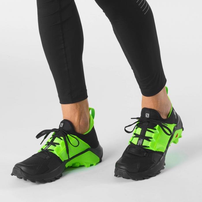 Běžecké boty Salomon MADCROSS Black/Green Gecko/Quiet Shade
