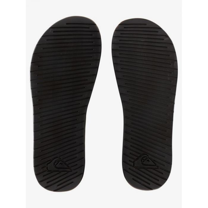 Pantofle Quiksilver BRIGHT COAST SLIDE QUILTED BLACK/WHITE/BLACK
