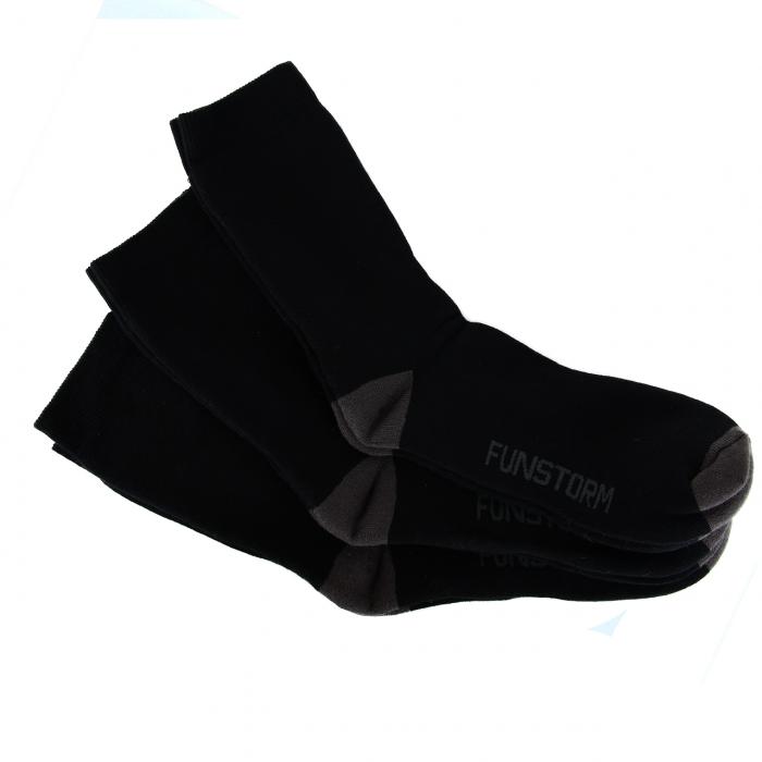 Ponožky Funstorm Creb black - 3 pack