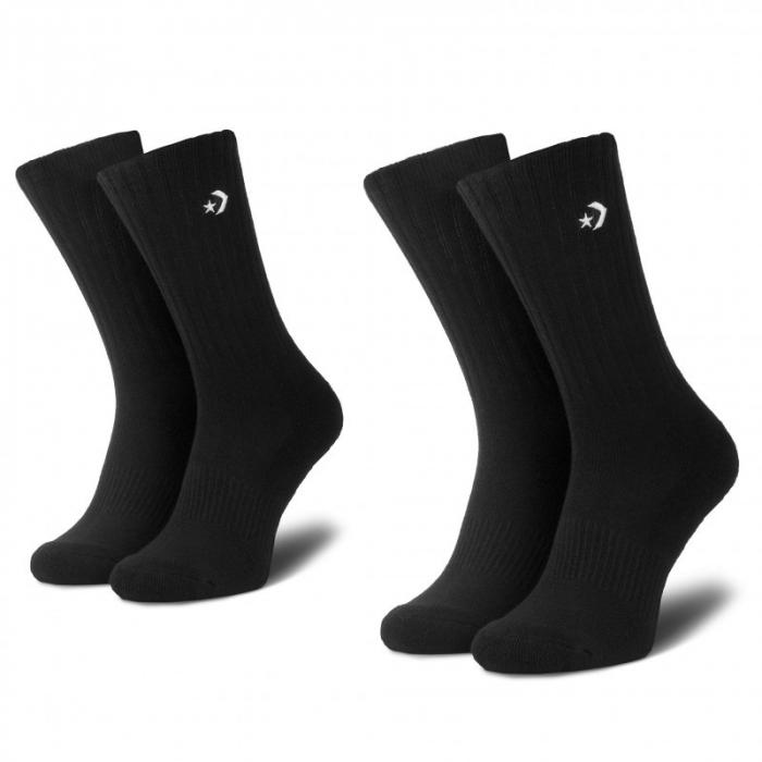 Ponožky Converse Sport inspired crew AW27 Black/white x 2
