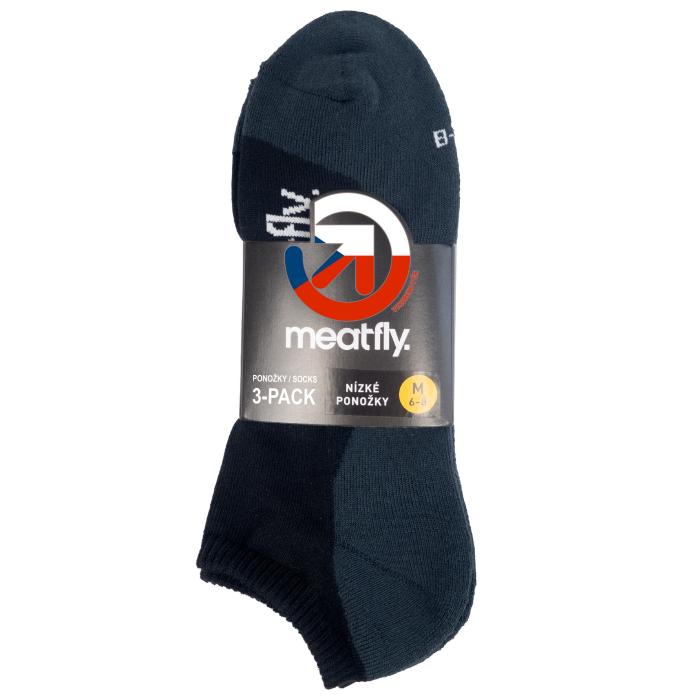 Ponožky Meatfly Boot Triple pack, Black