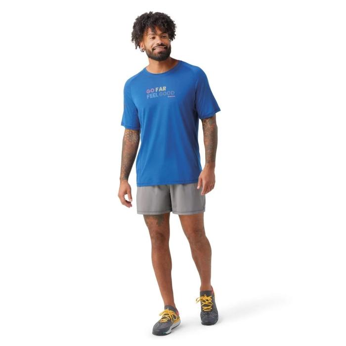 Termo tričko Smartwool M ACTIVE UL GRAPHIC SS TEE blueberry hill