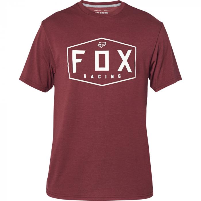Tričko Fox Crest Ss Tech Tee Cranberry