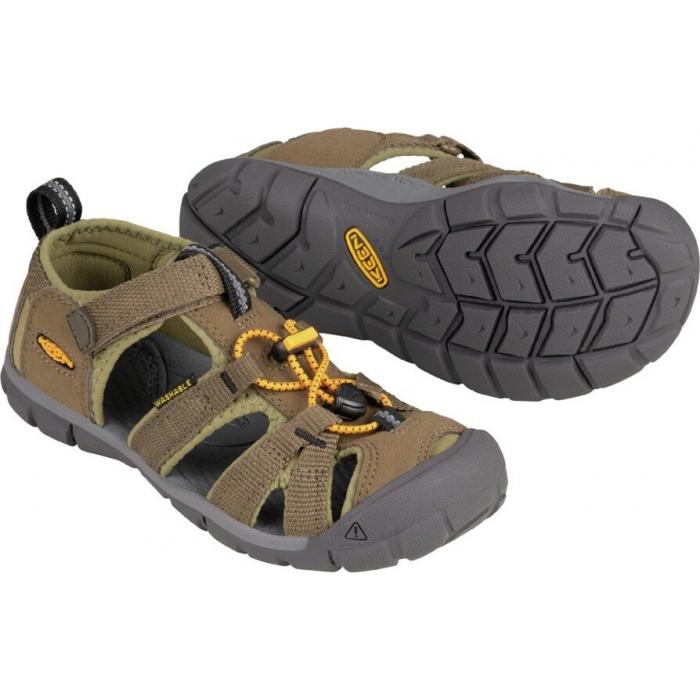 Sandály Keen SEACAMP II CNX YOUTH MILITARY OLIVE/SAFFRON