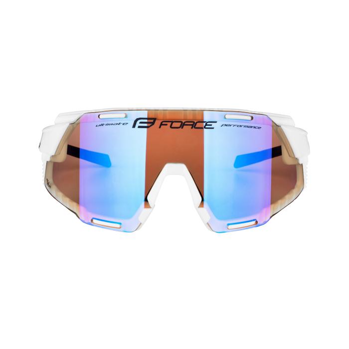Brýle FORCE GRIP bílé, fialové kontrast. sklo