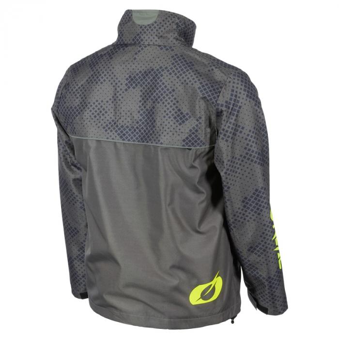 Bunda na kolo Oneal SHORE Rain Jacket Grey/Neon Yellow