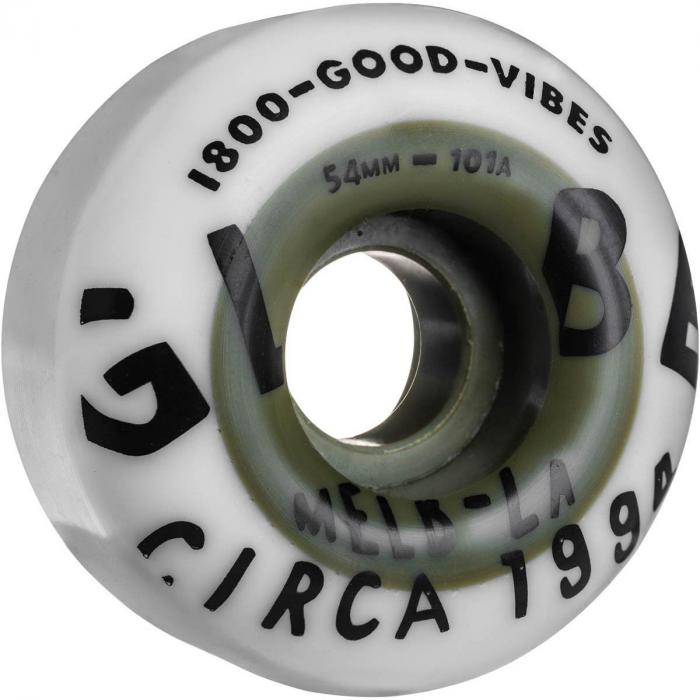 Skateboardová kolečka Globe Good Vibes Dual Pour Wheel White/Hunter Green
