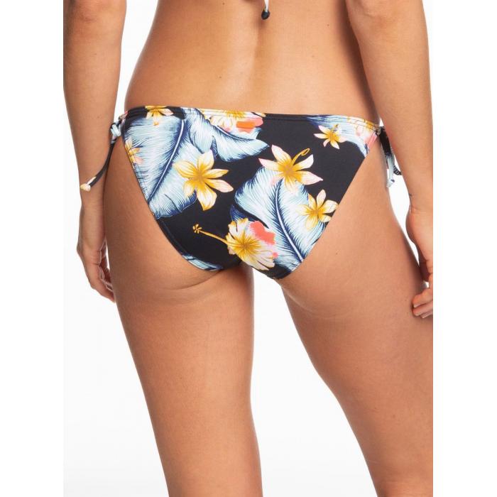 Plavky Roxy Dreaming Day Tie-Side Bikini Bottoms ANTHRACITE TROPICAL LOVE S